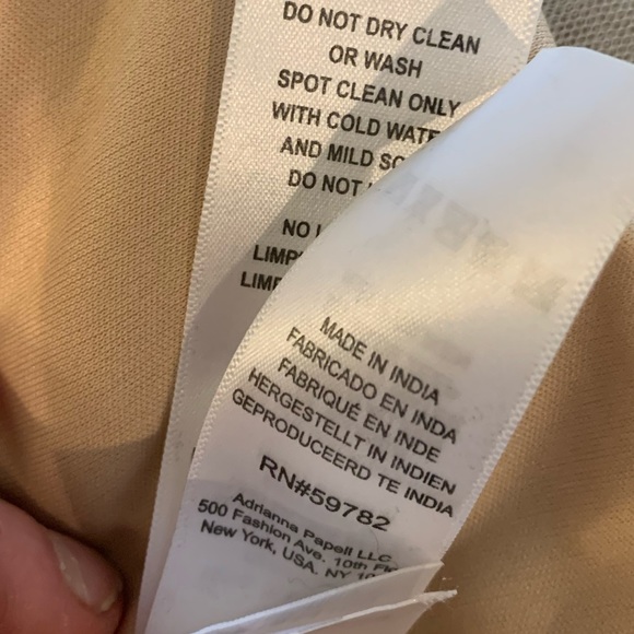 Adrianna Papell Long Nude Beaded Halter Neckline - Picture 8 of 8